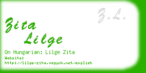 zita lilge business card